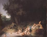REMBRANDT Harmenszoon van Rijn Diana bathing with her Nymphs,with the Stories of Actaeon and Callisto (mk33) Spain oil painting artist